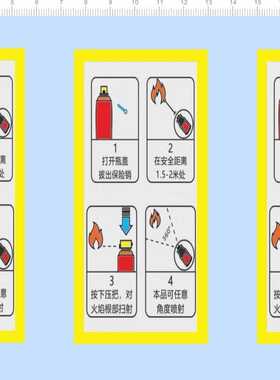 68836整版胶灭火器使用指南使用方法说明书纸模模型水贴纸定做订