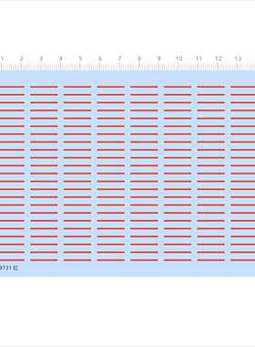 79731整版胶模型水贴 1mm 黑色 红色线条 红色改尺寸比例2404定制