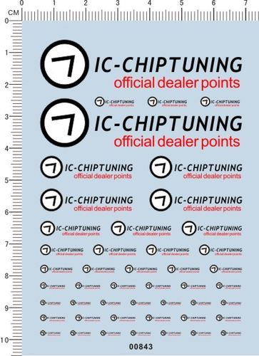 00843-瑞士IC-CHIPTUNING ECU改装 模型车水贴纸