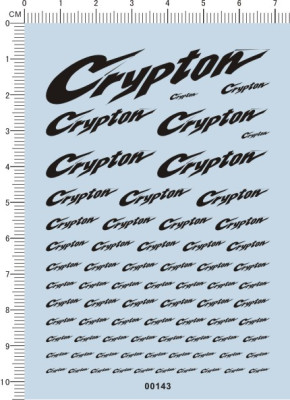 00143-A2109 crypton 模型车水贴纸