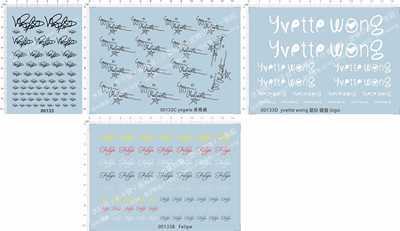 00133-501# Felipe七冠王罗西签名yngwie英格威vette wong水贴纸