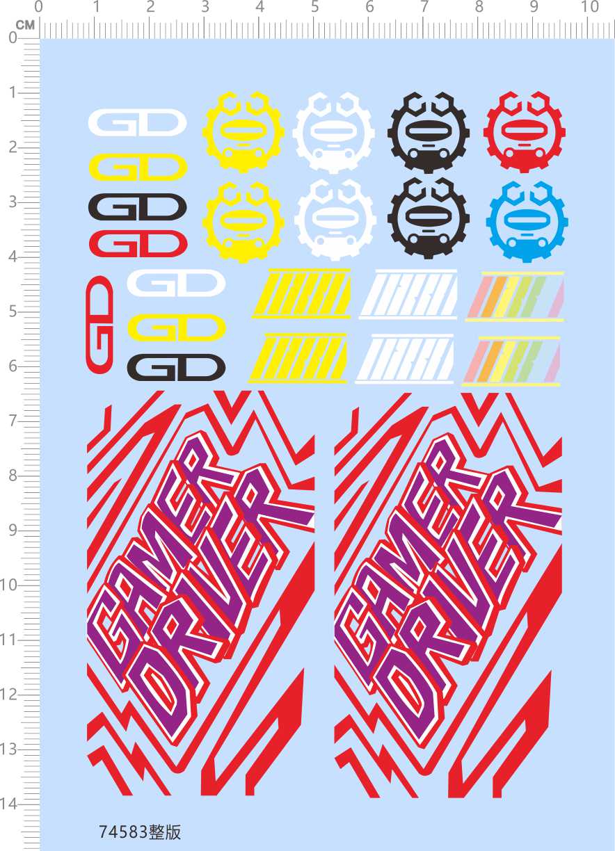 74583整版水贴假面骑士GD EXAID game over 模型水贴定做打印现货