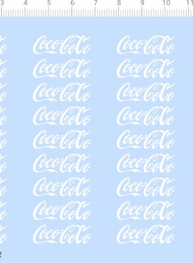 71972整版胶可口可乐模型水贴