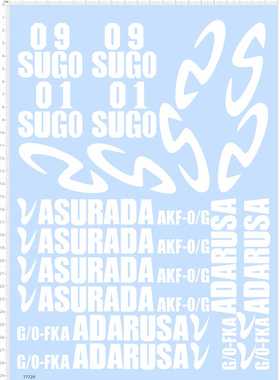 77729定做01 09 SUGO asurada akf-0/g 高智能方程式模型水贴2402
