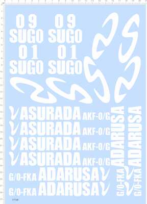 77729定做01 09 SUGO asurada akf-0/g 高智能方程式模型水贴2402