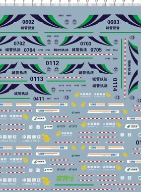 63058-A44024 1/76 中国邮政车宣特注模型车货车快递车水贴现货