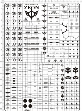 4748-@303 PG MS-06R-1A ZAKU II Ver.2黑色三连星扎古金属贴现货