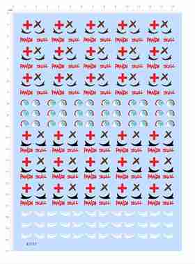 82137手办模型眼睛dimoo盲盒sp娃娃水贴十字交叉蓝色熊猫2404现货