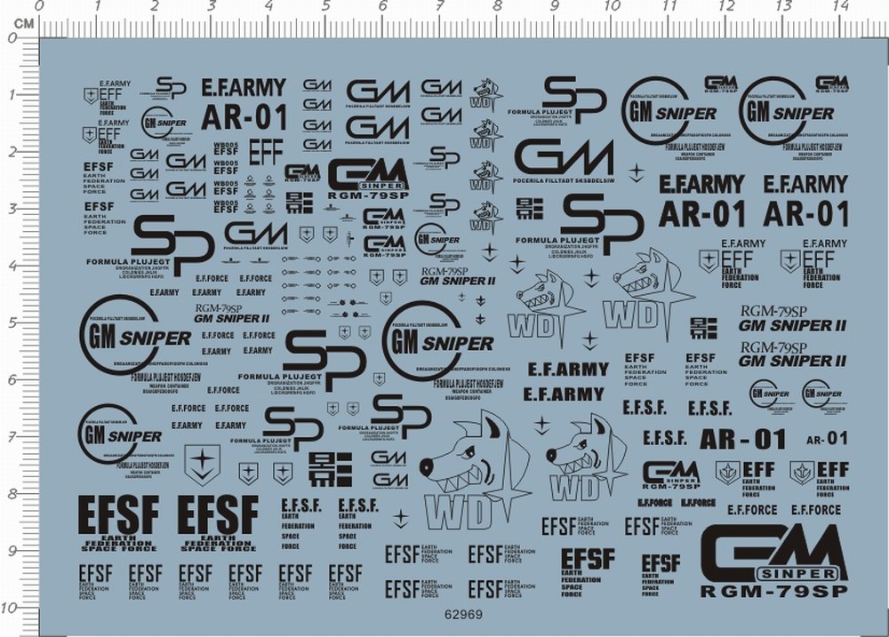 62969-1A07 HG RGM-79SP GM SNIPER II狙击型吉姆Ⅱgd水贴纸11