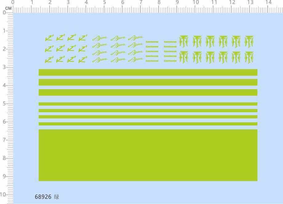 68926整版胶1/18科尼塞格RS汽车模型水贴直线线条拉花纸模型水贴