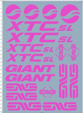 63301-A4205 giant ALUXX SLR xtc sl 捷安特自行车单车水贴1