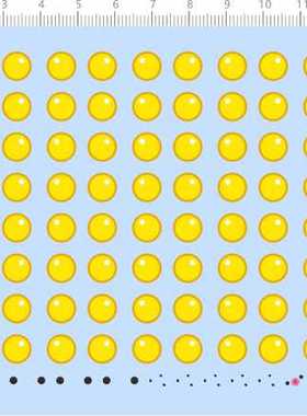 67609整版胶适用于无比例自制娃娃眼睛小龙黄色眼睛剪纸水贴纸