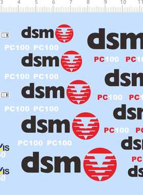 74634整版适用于dsm CAT PC100挖土机模型车水贴定做打印六月