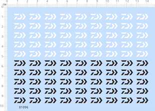 81096整版胶钓具钓鱼竿海钓海竿标签定做订做渔轮logo水贴纸现货