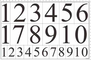 7598A 阿拉伯数字数字编号门牌门号 标牌 金属贴1
