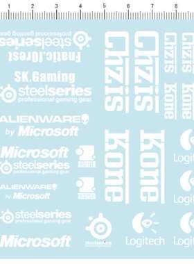 1468-A3901 Kone Zowie Logitech Microsoft Alienware 键鼠水贴1