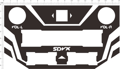 65789 游戏机街机手台sdvx vol-l vol-r 背胶 金属贴 银色