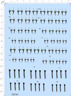 70741整版胶小乌眼睛水贴纹身乌鸦鸟鹦鹉娃娃公仔人偶手办盲盒标