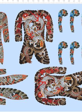 76693整版水贴1/12手办模型纹身青龙男巫妙法无娃娃定制打印2312