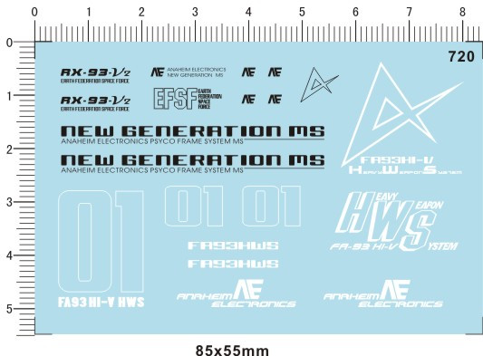 720-  VP MG FA93HWS-V RX-93-V2 RX-93-2 Hi-V重装重牛水贴1