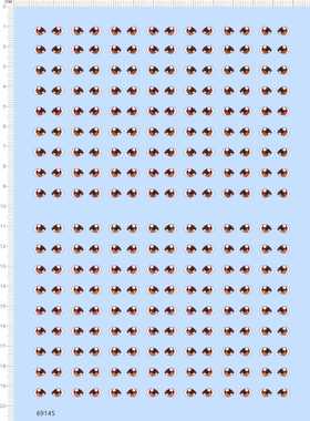 69145整版胶V龙兽眼睛怪兽野兽恐龙暴龙包装标签水贴纸定做订做