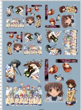 90281 CLANNAD 痛车去底水贴 A4纸