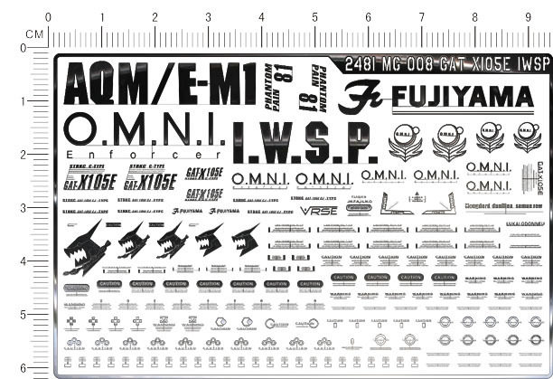 2481 [F6] MG 008 GAT-X105E强袭E+IWSP卢卡斯专用gd金属贴