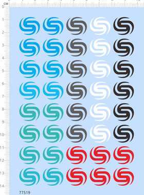 77519整版胶索尼克电竞战队鼠标贴模型水贴定制打印2402