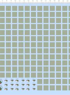 67273整版胶无比例东风谷早苗东方Project手办眼睛二胡花纹水贴纸