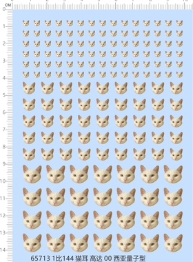 65713猫耳1/144西亚量子型比例模型剪纸水贴纸敢达敢达00定做订做