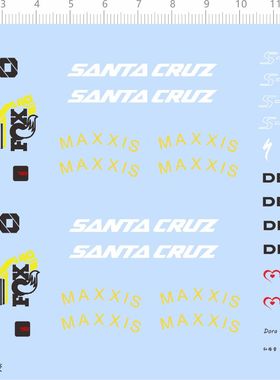 72056整版胶 FOX 闪电 MAXXIS  水贴纸