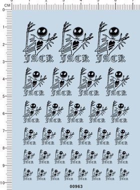 00963-A3011 -JACK圣诞惊魂夜 模型车水贴纸