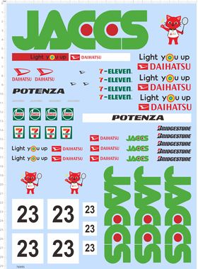 76995整版 无比例 JACCS 23 711 模型车水贴定制打印2401