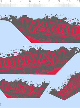 72606整版胶 WARRIOR 水贴纸 模型车 拉花 火焰