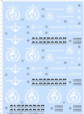 71199整版胶水贴1/350地球联邦アンドロメダ級DX宇宙战舰ヤマト22
