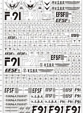 4929-@211 PG F91 Gundam 蓝色F91gd哈里森马丁金属贴纸模111