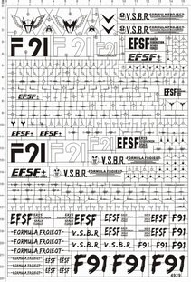 4929-@211 PG F91 Gundam 蓝色F91gd哈里森马丁金属贴纸模111