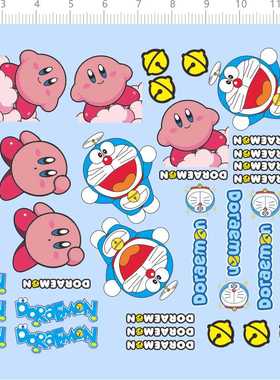 74408整版水贴 星之卡 哆啦A梦 车钥匙水贴六月 现货