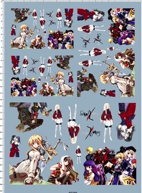 90399 Fate Zero 魔术师 痛车去底水贴 A4纸