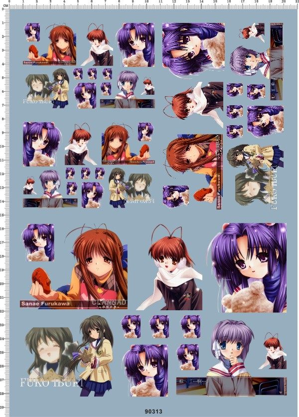 90313 CLANNAD 痛车去底水贴 A4纸,3C数码配件,笔记本个性小贴纸,淘宝优惠券,粉丝福利购,淘宝优惠卷