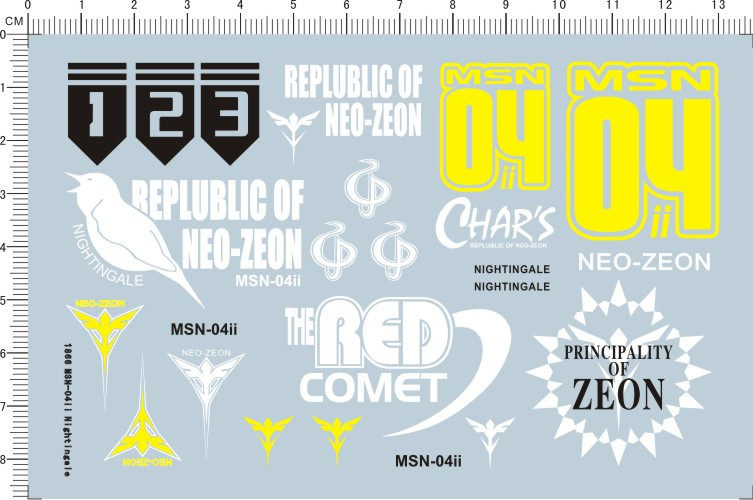 1866-11805 HG MSN-04ii Nightingale 夜莺 模型gd水贴2