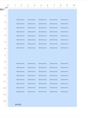 84360整版水贴适用于电镀银mercedes-benz比例模型车水贴亮银现货
