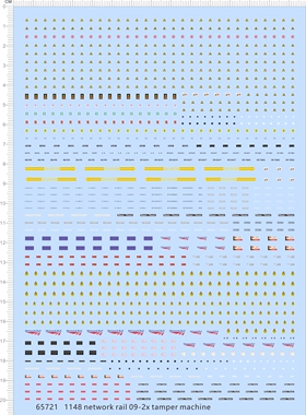 65721 1148 network rail 09-2x tamper machine通用警告警示水贴