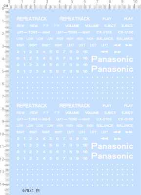 67821整版胶vollme repeatrack play eject Panasonic音箱剪水贴