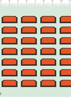 68443整版胶不干胶北斗神拳尾灯方块纸模模型水贴纸定做订做定制