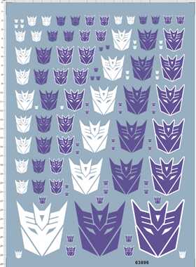 63896 A5001 transformers 变形狂派模型水贴A4纸1