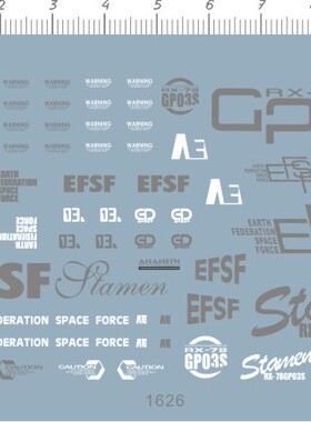 1626-10202 RX-78 GP03S 1/35 gd头胸像水贴2