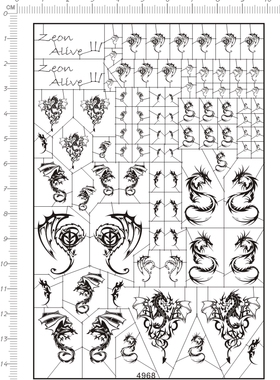 4968-@209 MG zaku 2 2.0扎古头肩护腿板盾牌飞龙纹身gd金属贴纸1