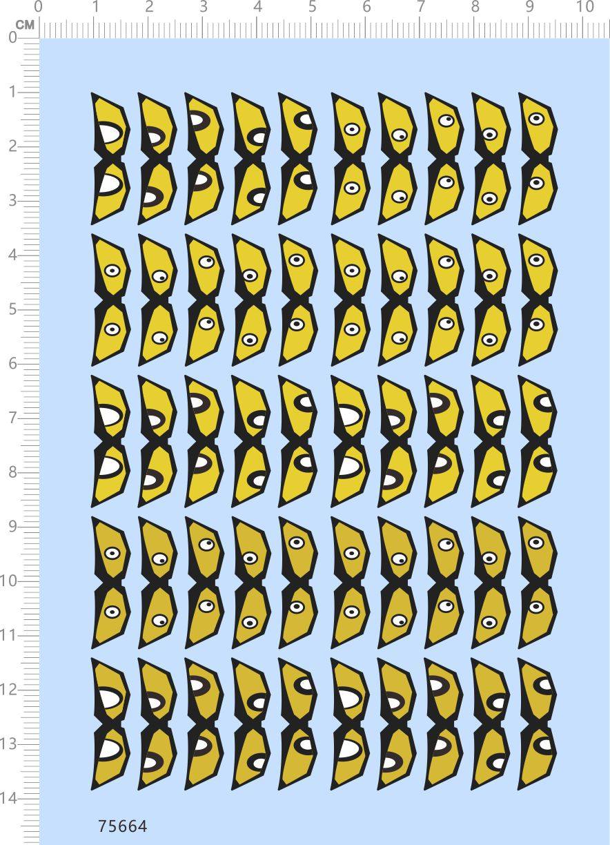 75664敢达高达模型SD Q版元祖RX-78眼睛水贴GD定制打印2310