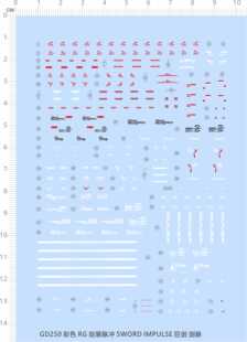GD250整版胶RG剑装脉冲SWORD IMPULSE巨剑剑脉敢达水贴敢达水贴纸